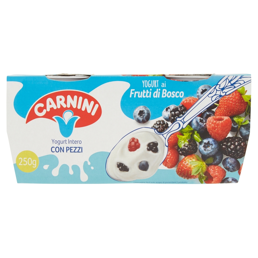 Yogurt Intero Frutti di Bosco con Pezzi, 2x125 g